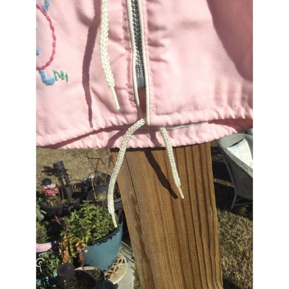 Vintage tidykins baby’s jacket size 18 24 months pink embroidered hooded READ - Picture 5 of 11